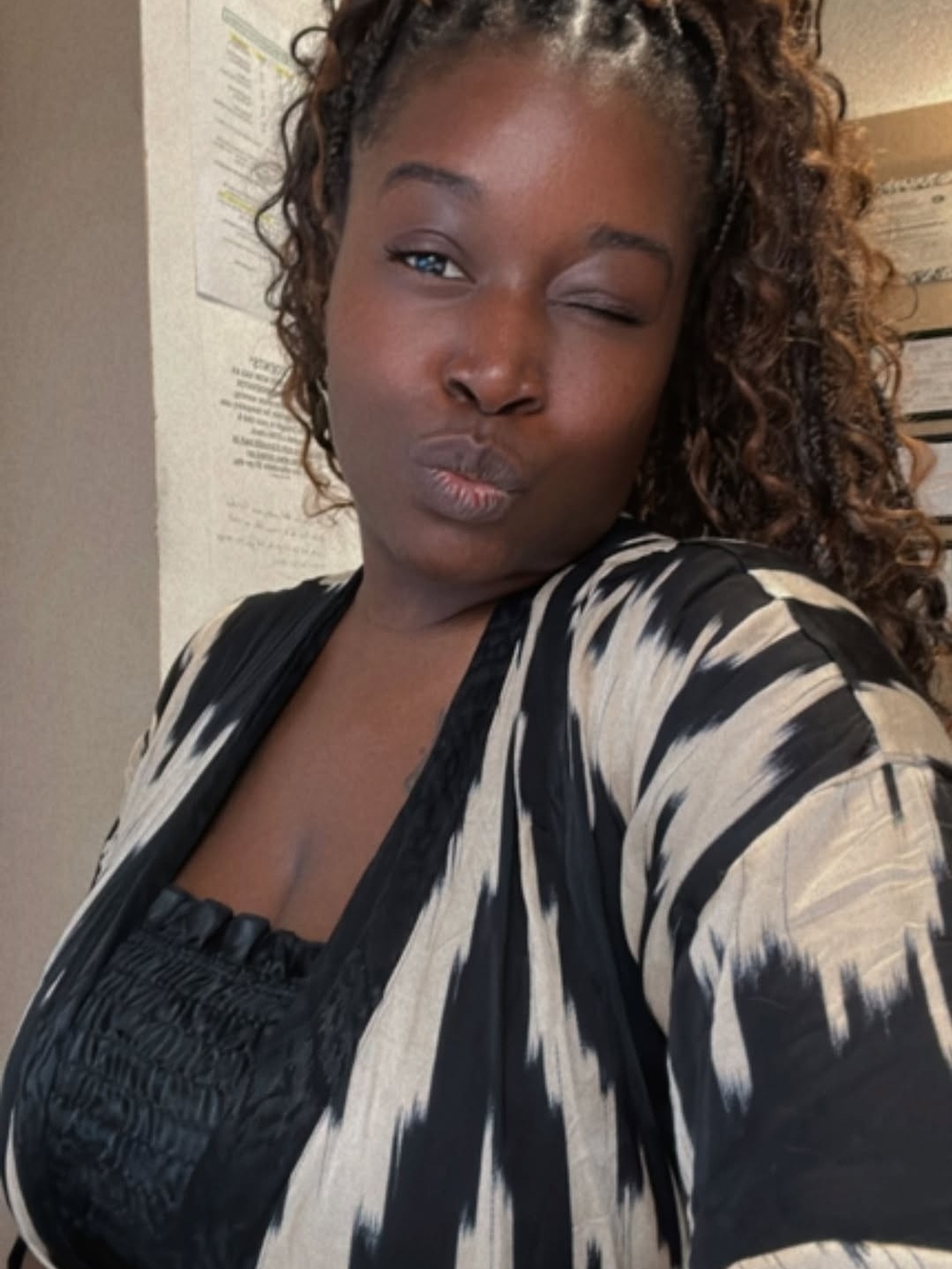 Intimissimi - Zebra Patterned Open Blouse